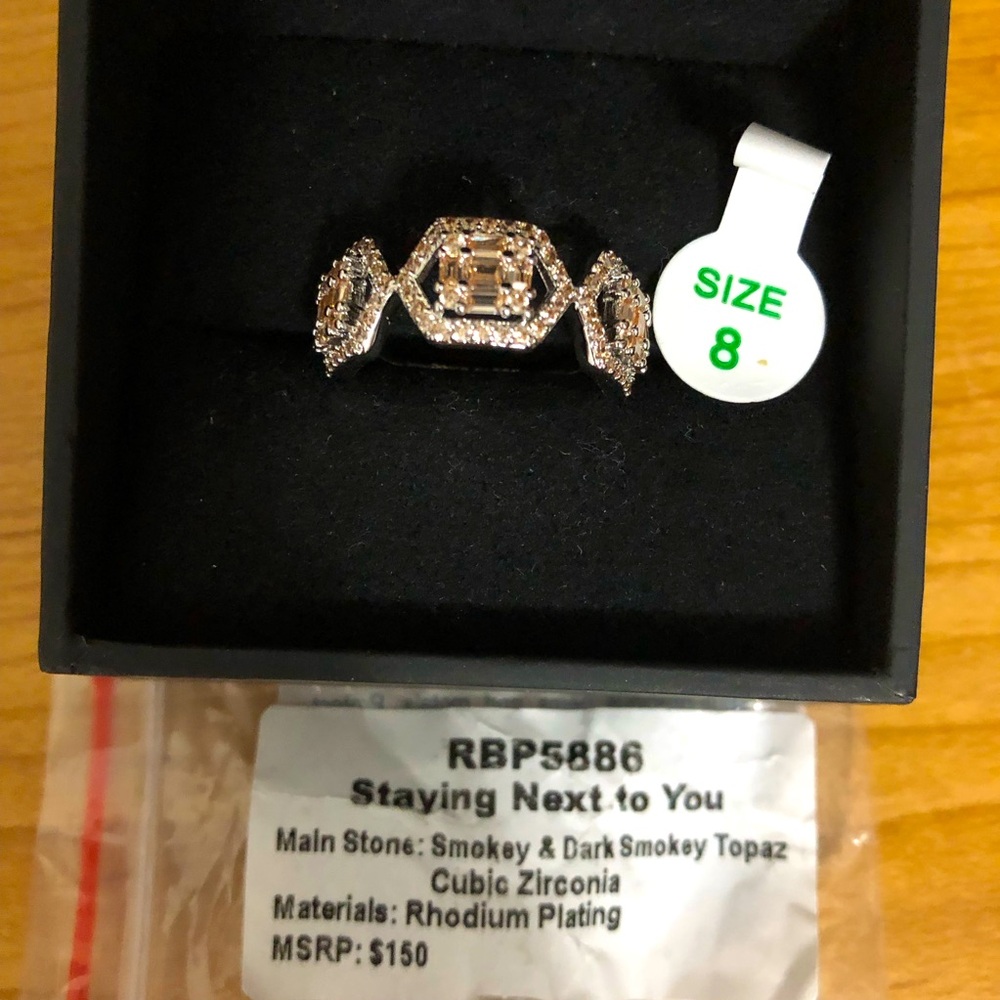 RBP 5886 Bomb Party Staying Next To You Smokey Topaz Ring(Size 8)